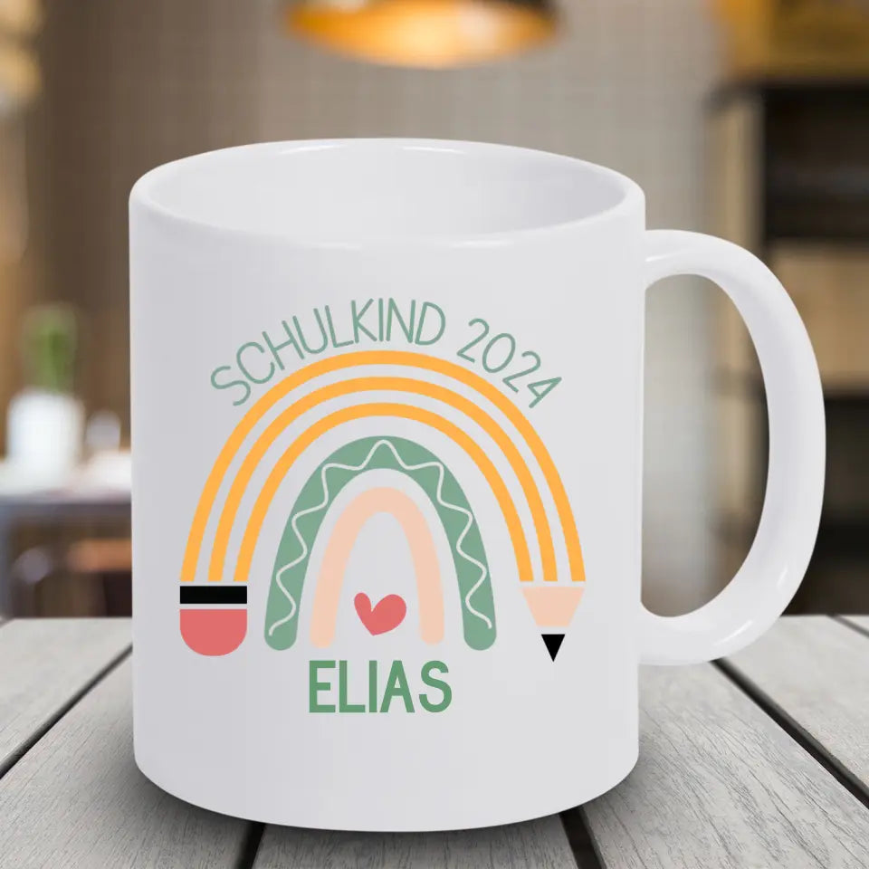 Tasse 11oz - Schulkind - Regenbogen