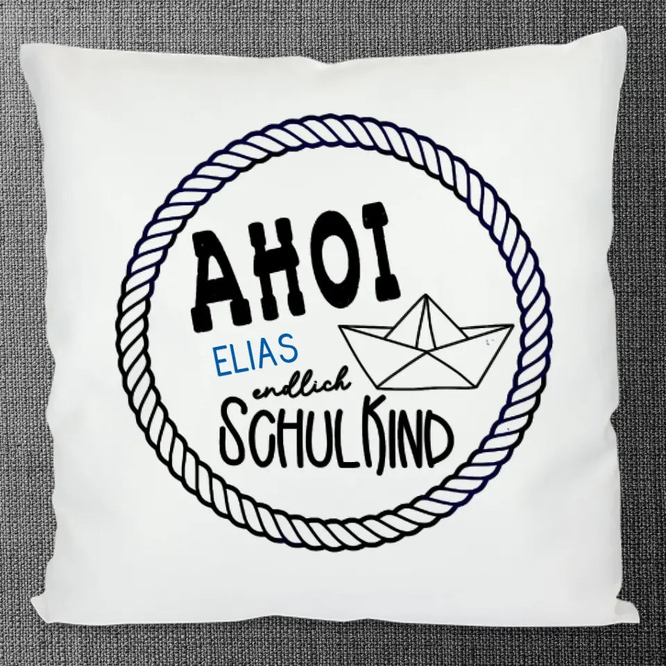 Kissen, flauschig - Schulanfang - Ahoi