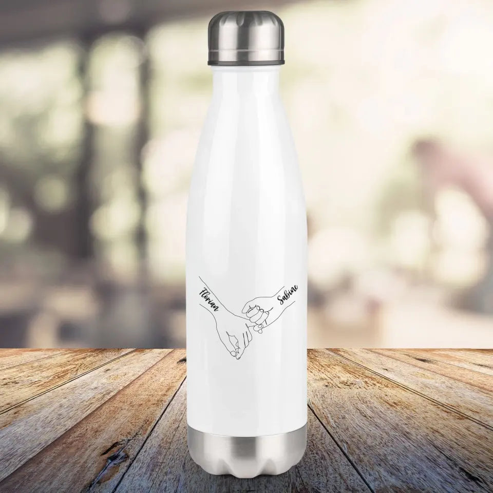 Thermosflasche, weiß 500ml - Love - Hände