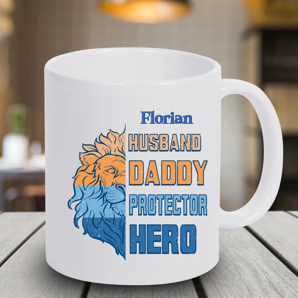 Tasse 11oz - Husband, Daddy, Protector, Hero