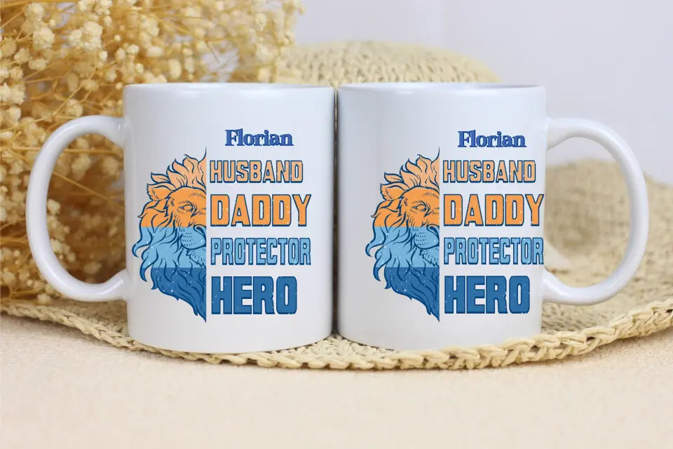 Tasse 11oz - Husband, Daddy, Protector, Hero