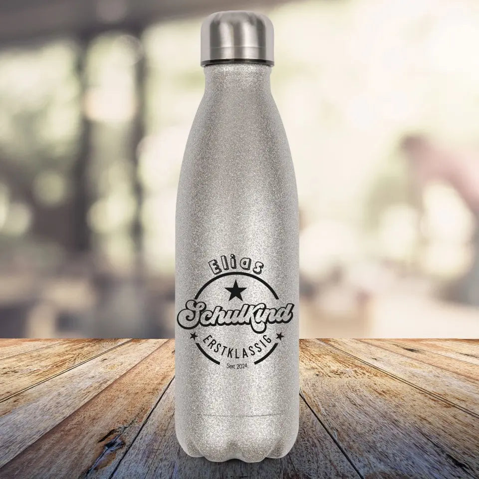 Glitzerthermosflasche - Schulanfang - Schulkind