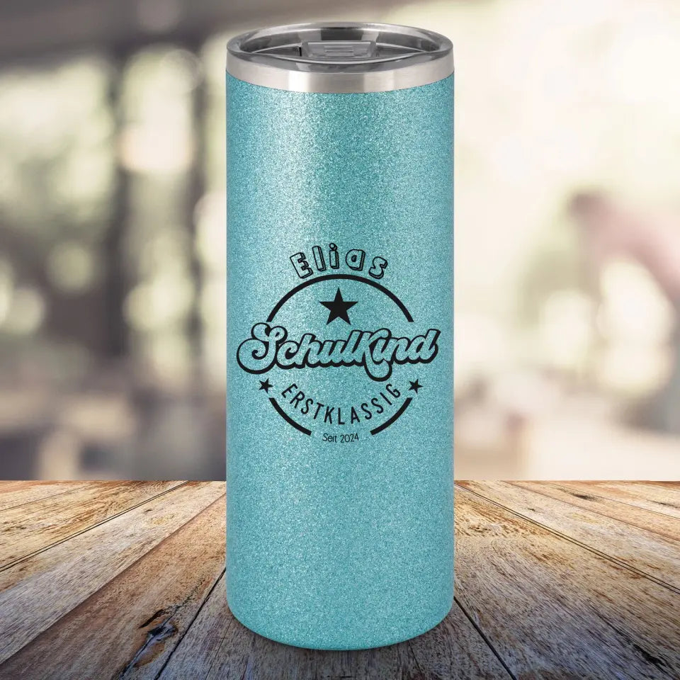 Glitzertumbler - Schulkind - Erstklassig