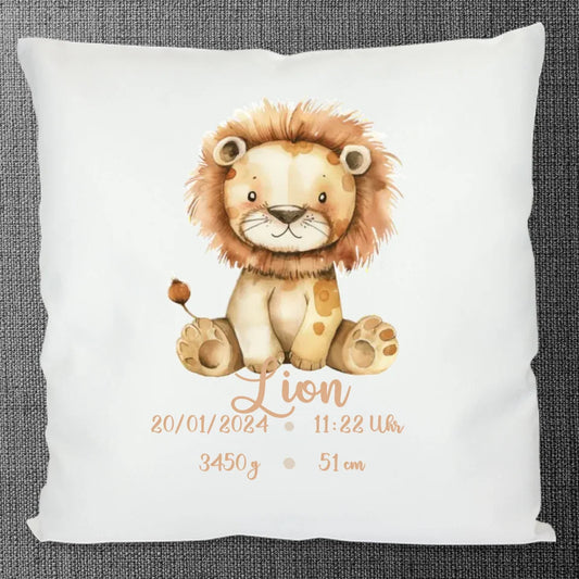 Kissen flauschig - Baby - Geburtskissen - Tiere aquarell